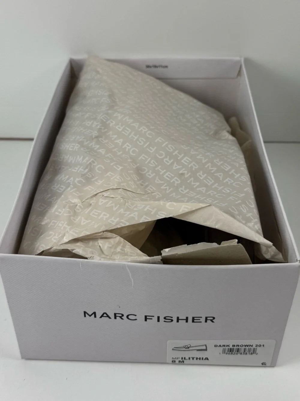 Marc Fisher Filithia Loafers Womens 8W Dark Brown Faux Leather Flats NEW